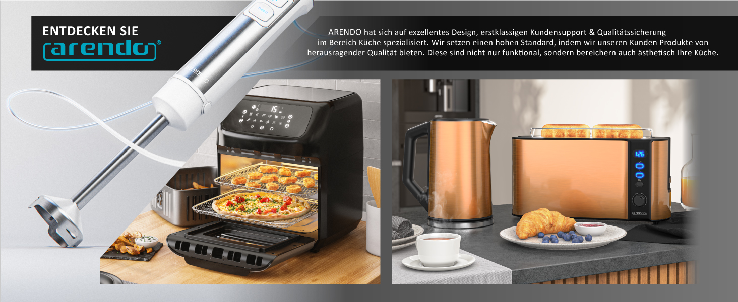 Тостер Arendo Automatik з широкими прорізами, функція розморожування, теплоізоляційне подвійне покриття, вбудований підставка для тостів, висувна шухляда для крихт, сертифікат GS, матеріал: мідь
