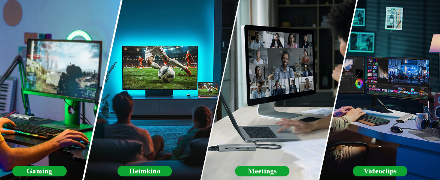 Док-станція Minthouz USB-C для HP, Lenovo, Dell: 12-в-1, 4xUSB, 8K@30Hz/4K@144Hz, 100W PD, Thunderbolt 3/4, 2.5G LAN, SD/TF, 3.5mm, для ноутбуків (Dual HDMI+DP)