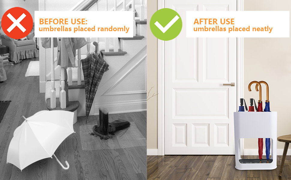 Підставка для парасоль підставка для парасоль 4 слоти, чорна, для дому