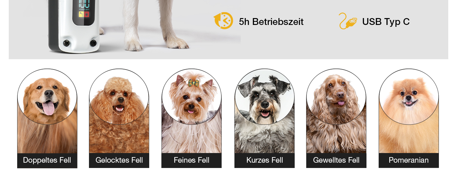 Професійна машинка для стрижки собак Leise - для густого та кучерявого хутра, з нержавіючої сталі