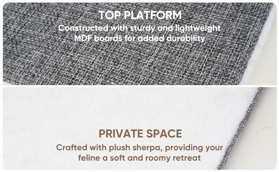 Кігтечка-ліжко для котів, будиночок-кігтечка, двошаровий куб, велика кімната, з іграшкою, 40x40x40 см