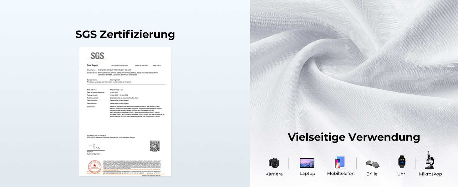 Набір мікрофібрових серветок K&F CONCEPT (6 шт., 15*15 см) для чищення камери, об'єктивів, екранів та смартфонів