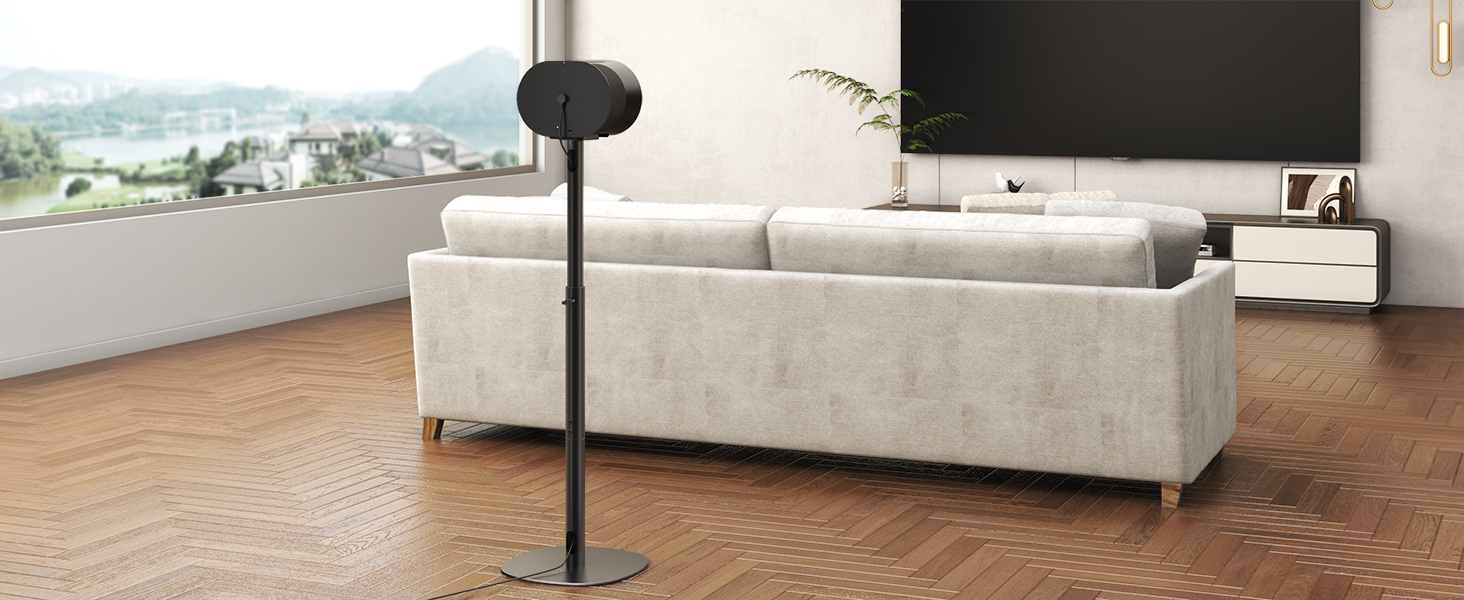 Стійка для підлоги під колонку Sonos Era 100/100 SL/300, регульована висота 74-99 см, чорна, 1 шт.