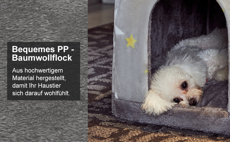 Будка для собак маленьких порід зі зірковим малюнком, L, сіра - зручна та стильна кімната для вашого улюбленця