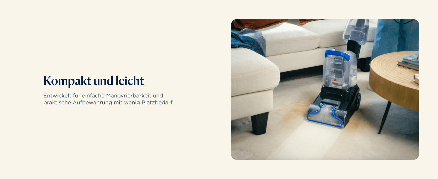 BISSELL PowerWash Compact Pet: компактний вертикальний мийник для килимів та м'яких меблів для видалення плям від тварин, 600W, з кабелем, 4058N