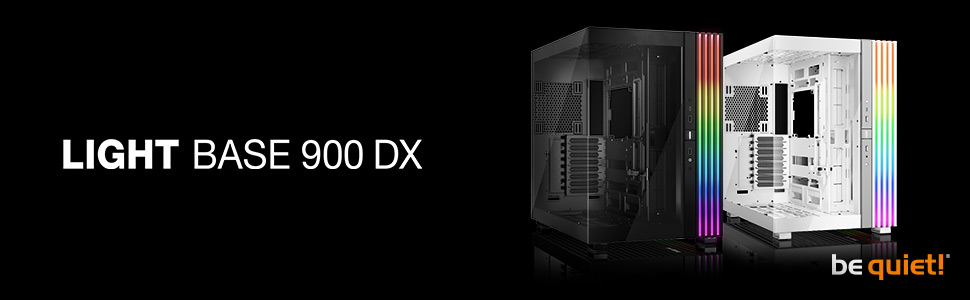 be quiet! Light Base 900 DX White: Корпус ПК з RGB підсвіткою, Dual Chamber, E-ATX, для геймерів
