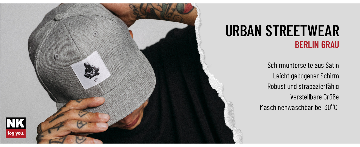 Кепка Nebelkind Snapback Berlin сіра, унісекс, регульована, висока якість, стильна бейсболка