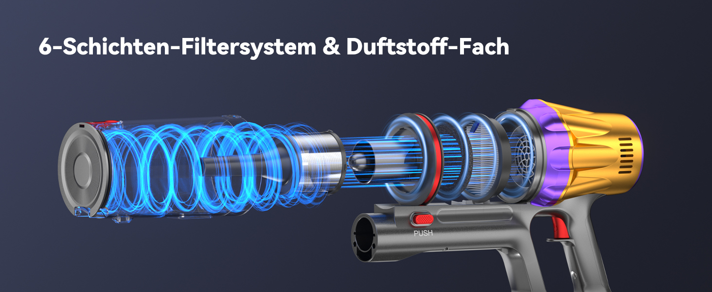 Бездротовий акумуляторний пилосос H9 58000Pa/650W з LED-дисплеєм та антизаплутувальною насадкою для тварин, килимів та твердих поверхонь, золотистий