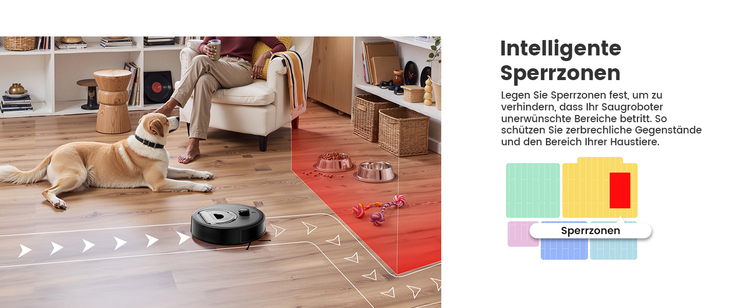 Робот-пилосос LEFANT M1 з функцією миття, 5500Pa, для твердих підлог та шерсті тварин, керування через додаток/Alexa, білий (M330 Pro)
