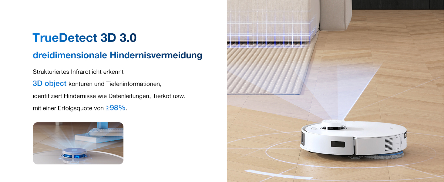 Робот-пилосос Ecovacs DEEBOT T30C Pro Omni GEN 2: пилосос-мийник, 15400Pa, автопорожнення, гаряча сушка, 200хв роботи, для шерсті тварин та килимів