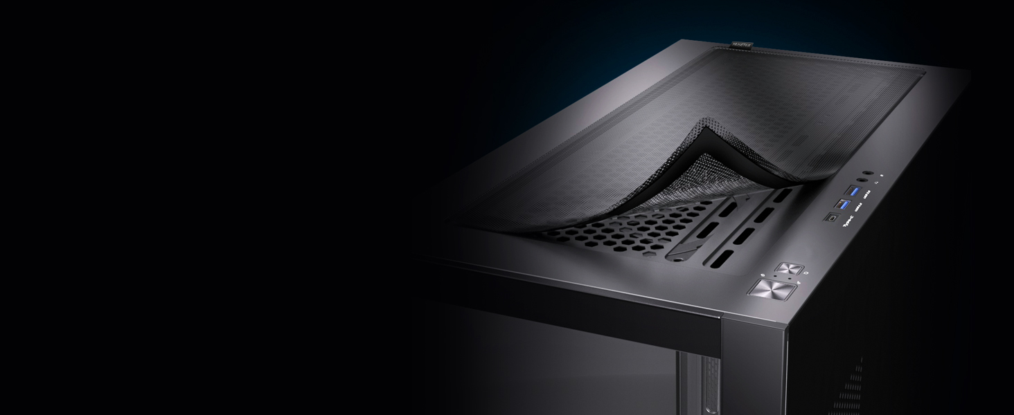 Корпус для ПК MUSETEX K2 ATX Mid-Tower з подвійним склом, білий, 3 вентилятори, USB Type-C