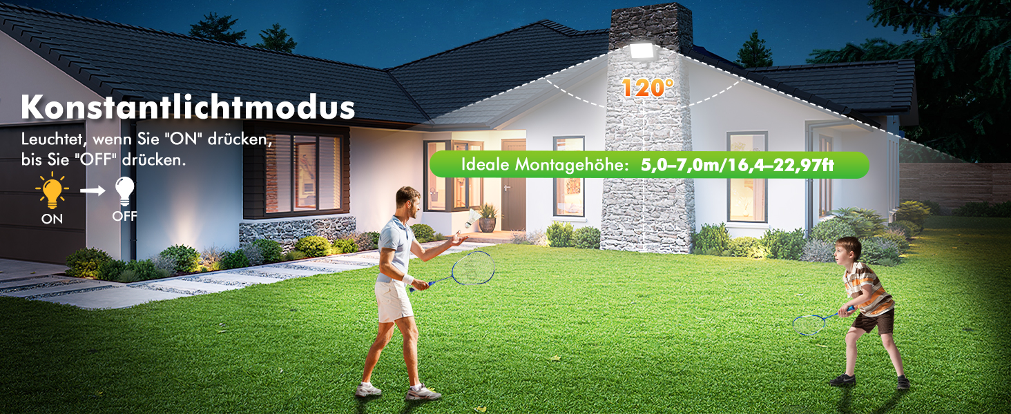CLY 60W LED Floodlight with Motion Sensor, Remote Control, 5640LM, 6500K Cool White, IP66 Waterproof Outdoor Floodlight with Sensor, 4 Modes, 10 Brightness Levels, Spotlight for Garage, Garden, Yard