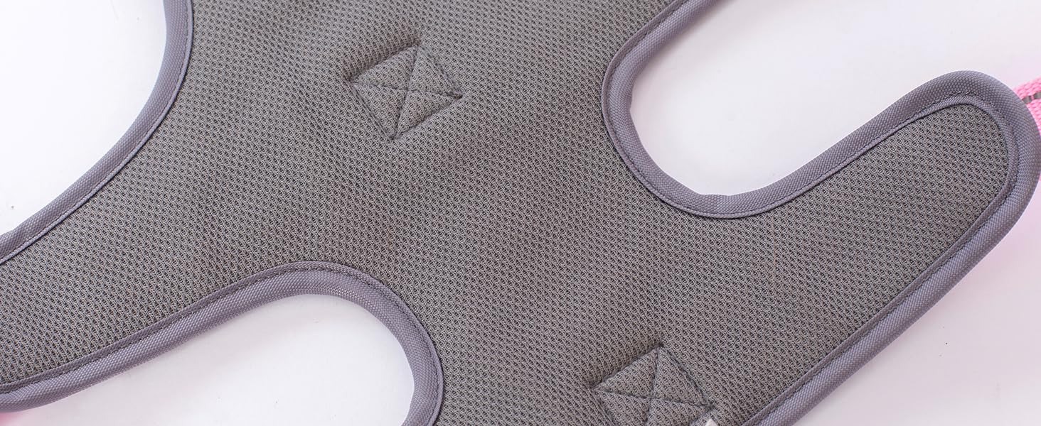 Безпечний нашийник для собак Huntboo: анти-втеча, для паніки, з ручкою, регульований (M, рожевий)