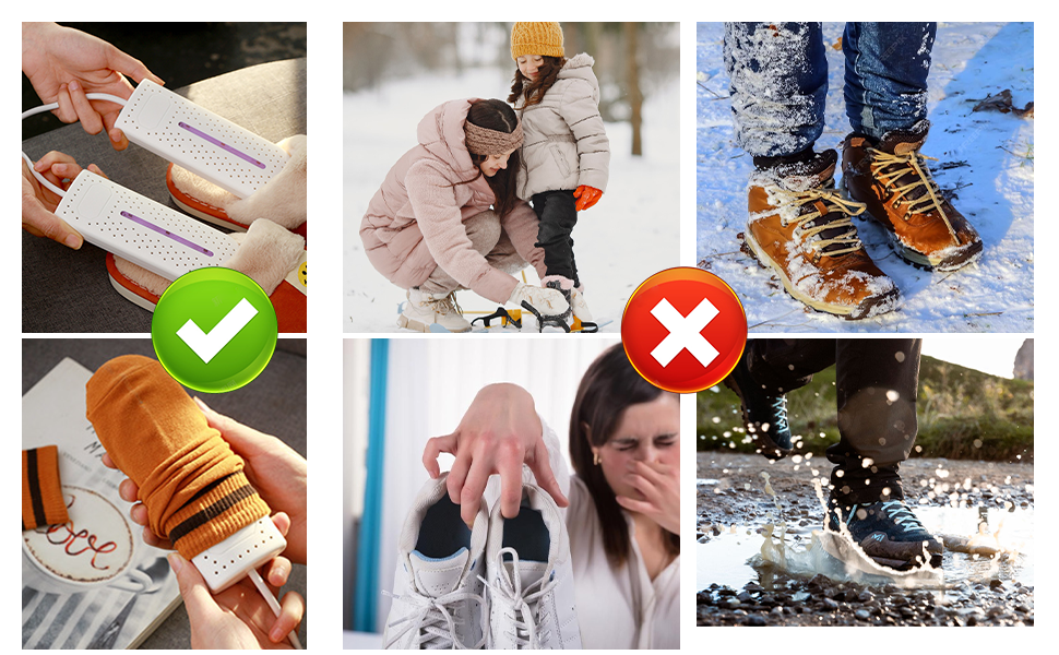 Електричний сушильник для взуття, портативний, 360° сушіння, антибактеріальний, для черевиків, рукавичок, шкарпеток