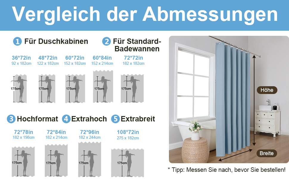 Штора для ванної кімнати Waffel (182x182 см, біла) з кільцями, водовідштовхувальна, антигрибкова, тканинна. Розмір: 182x182 см (1 шт)