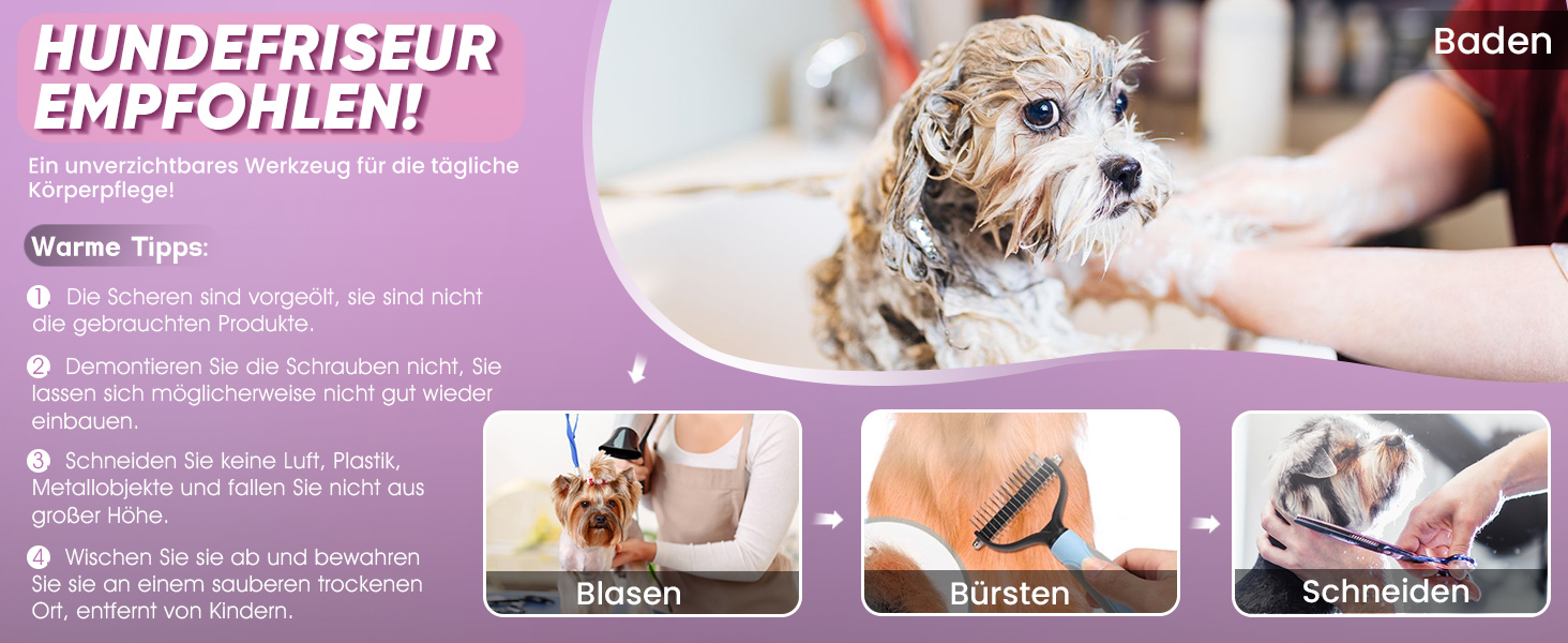 Професійна ножиця Chunker для грумінгу собак середніх та великих порід, з японської сталі 440C, кольорова (Rainbow)