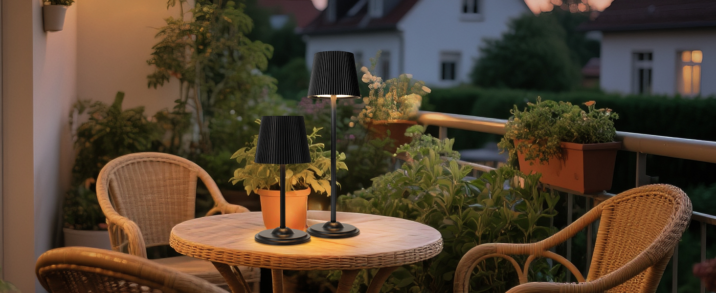 Світлодіодна настільна лампа бездротова з регулюванням висоти, USB-C нічник з 3 режимами освітлення та димером, портативна металева акумуляторна лампа для вітальні, спальні та вулиці (Чорна)