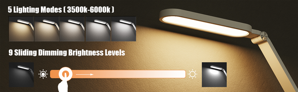 Торгова лампа JKSWT для догляду за очима, з регулюванням яскравості, 5 кольорових режимів, 72 LED, USB-порт для зарядки, сенсорне керування, функція пам'яті, офісна лампа