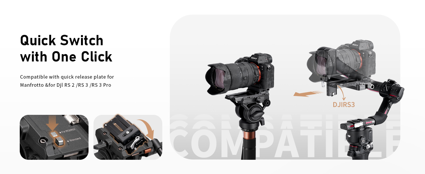 Однонога штатив Cayer FP34 з плавним голковим підшипником, 180 см, для DSLR камер Canon, Nikon, Sony, Olympus, Panasonic