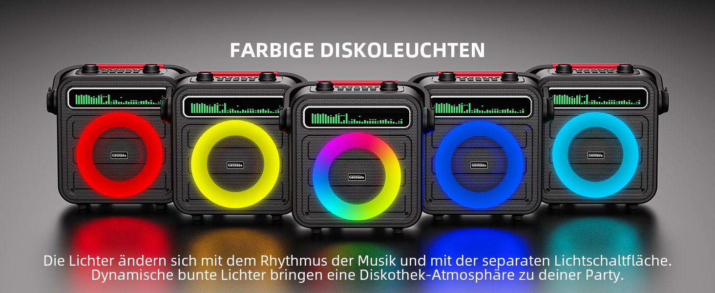 Караоке машина для дорослих та дітей – портативна система з 2 мікрофонами, Bluetooth, TF, USB, AUX, TWS, динамік, чорна