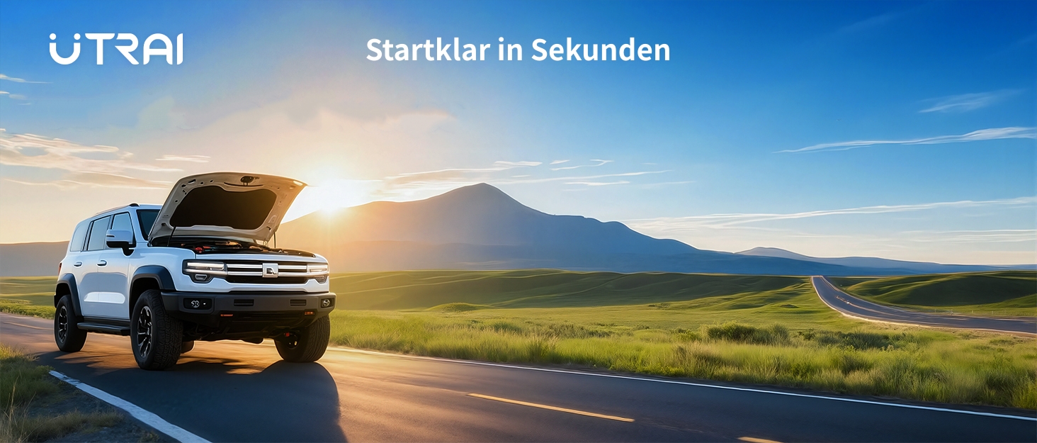 Powerbank Starthilfe UTRAI для автомобіля: 4500A, компресор 150PSI, швидка зарядка 18W, ліхтар, запуск двигуна до 8.5L бензину/6.5L дизеля