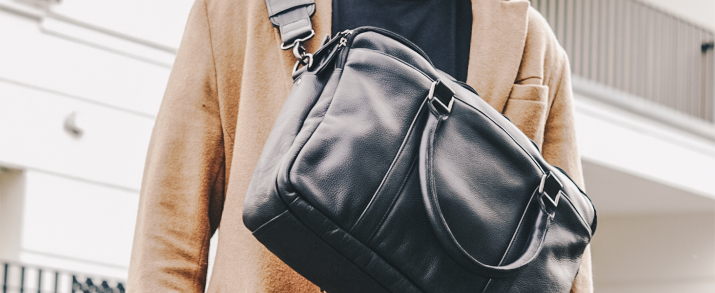 Сумка для ноутбука Leabags Leder Aktentasche (16 дюймів) з натуральної шкіри. Офісна сумка-месенджер через плече для чоловіків та жінок, темно-коричнева
