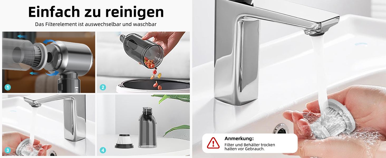 Портативний акумуляторний пилосос NVKHG 18000Pa з безщітковим мотором, 3 швидкості, для авто, дому, офісу, кухні, видалення шерсті тварин (сірий)