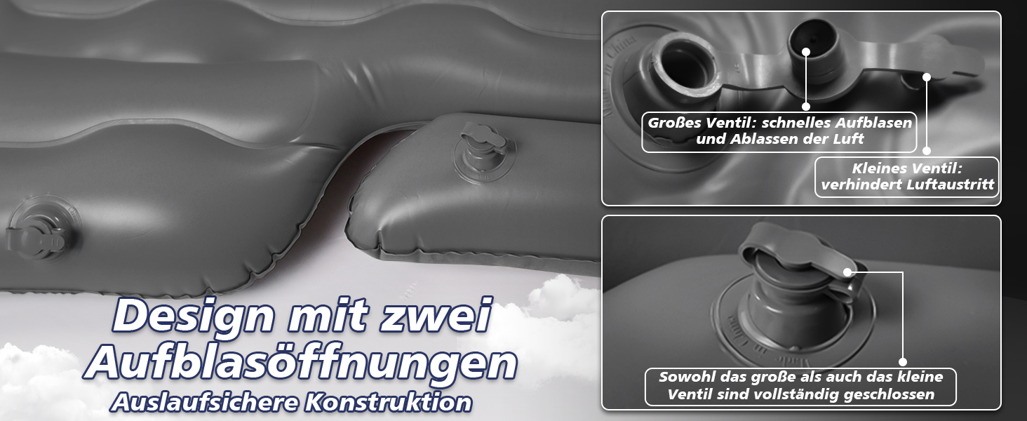 Надувна автомобільна матрац FORMIZON SUV 180x140 см з насосом та 2 подушками для подорожей та кемпінгу, чорний