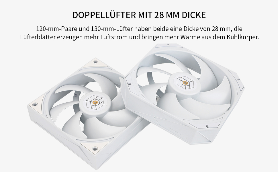 Thermalright Royal Pretor 130: Кулер для CPU з 6 тепловими трубами, підтримка Intel LGA115X/1200/2011/1700/1851; AM4/AM5, Tower-type, білий