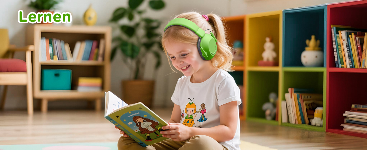 Навушники шумозахисні для дітей Link Dream, SNR 30dB, для аутизму, подорожей, навчання (блакитний/зелений)