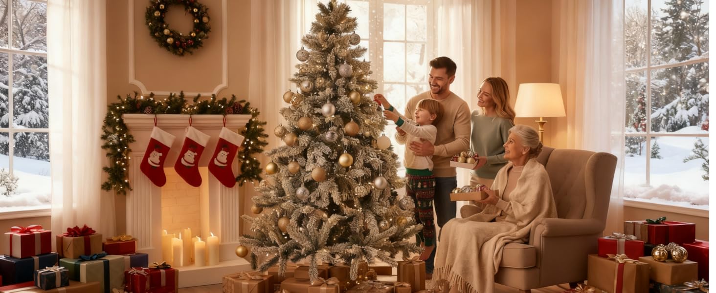 50 шт. прикраси на ялинку Valery Madelyn, 5 см, білий та золотий, з кріпленням, пластик, для ялинкової прикраси, знімна, міцна, сніжинки, для декору на Різдво