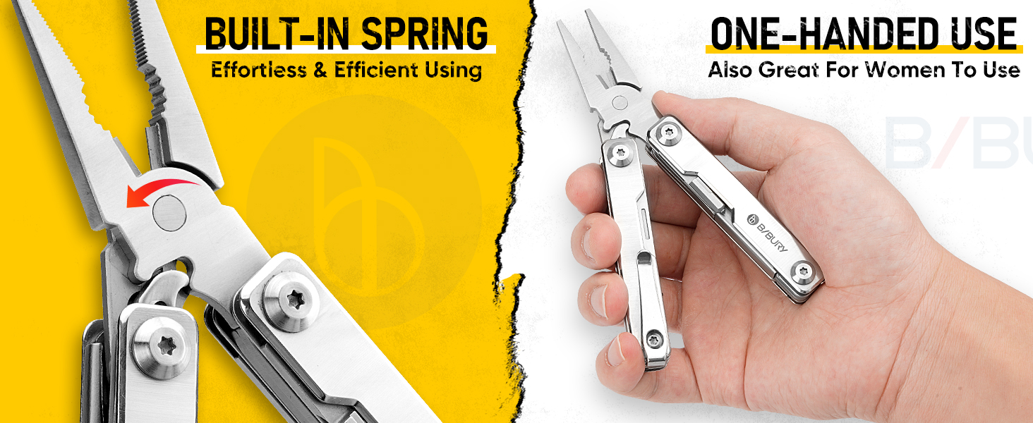 Мультитул BIBURY Mini 10-в-1: кусачки, пінцет, склобій, інструмент для кемпінгу та відпочинку на природі