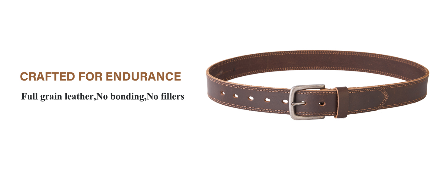 Чоловічий шкіряний ремінь BELTER 38 мм з подарунковою коробкою, коричневий. Підходить для розміру талії 32W-35W (довжина 105 см)