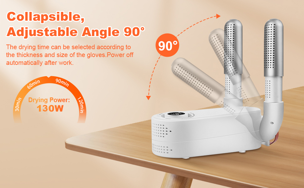 Електрична сушарка для взуття NZQXJXZ з таймером, складана, для рукавичок, антибактеріальна (EU-штекер)