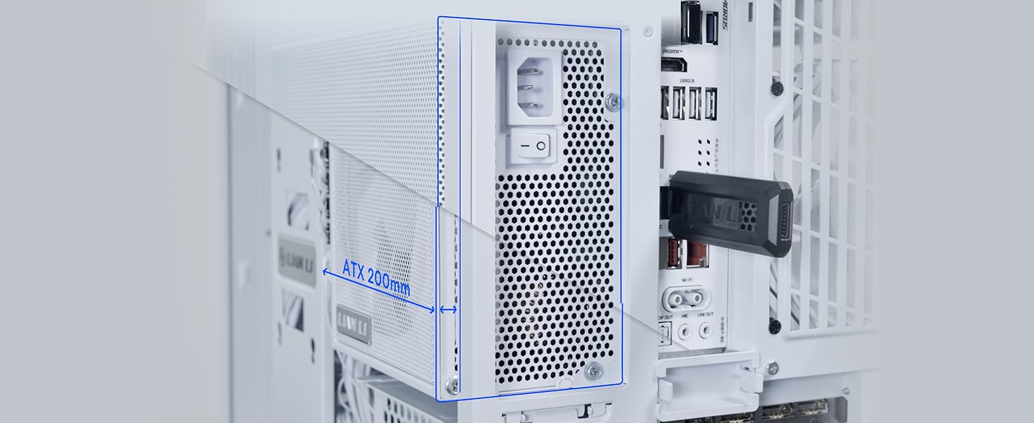 Корпус Lian Li O11 Dynamic Mini V2 Flow: компактний ATX Midi-Tower з двокамерним дизайном, скляною панеллю та модульною конструкцією. 5 вентиляторів встановлено. Чорний колір.