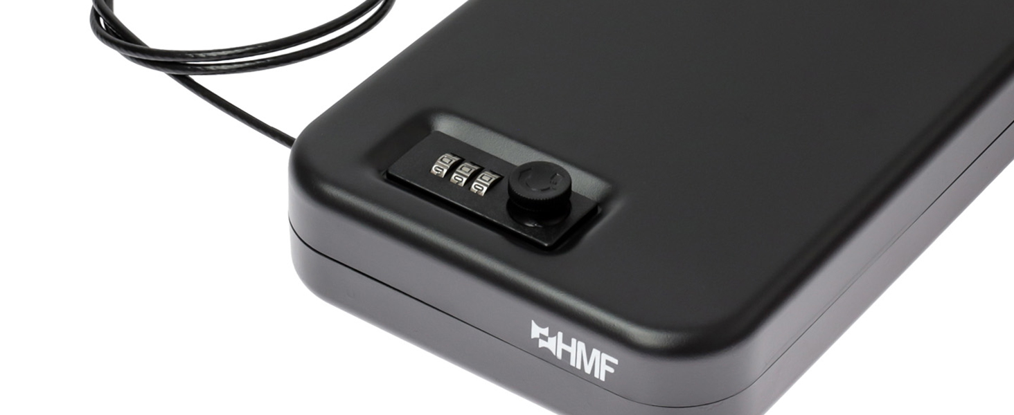 Сейф з кодовим замком HMF 316-02 | Переносний сейф, захисний бокс | 29 x 19 x 6,5 см, чорний