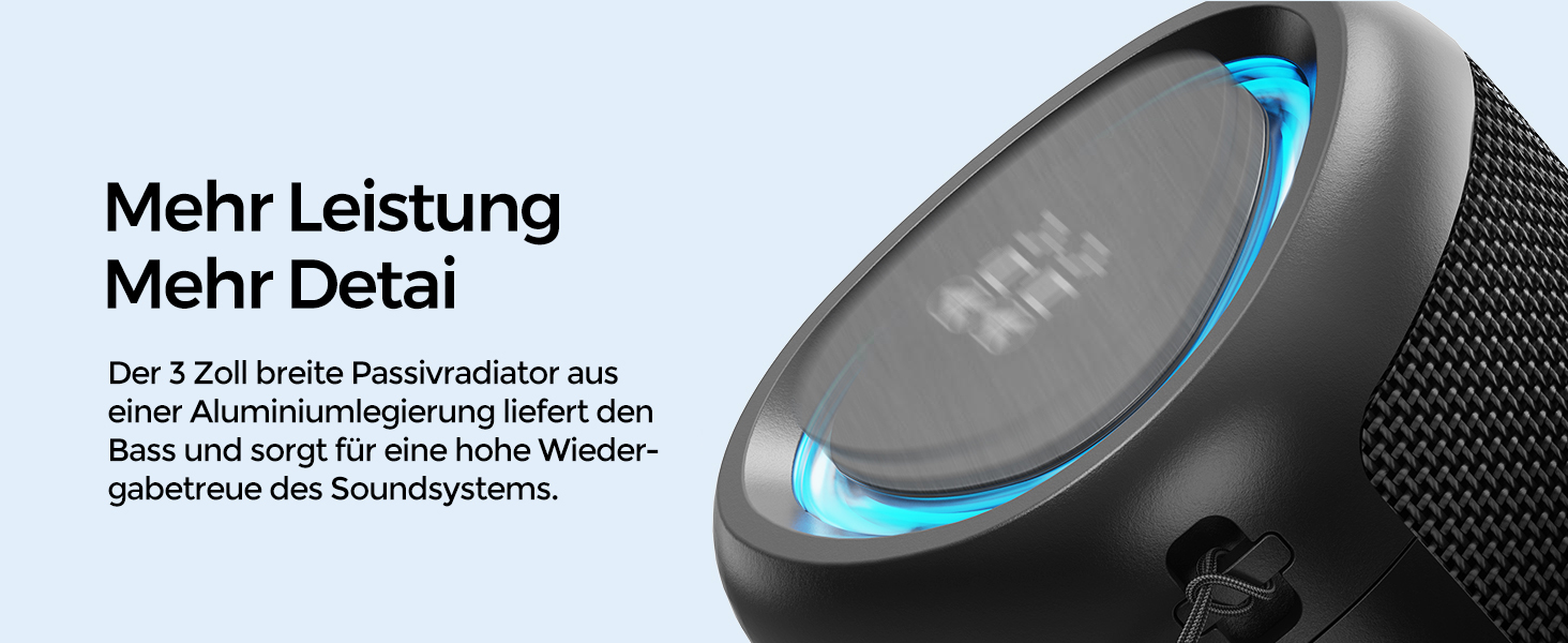 Портативна Bluetooth колонка AY з підсвічуванням, потужний звук, IPX5 водостійкість, AUX/TF картка, стерео-паринг, 24 години роботи від акумулятора, ідеально для дому та відпочинку на природі, світло-зелений (чорно-синій, великий)
