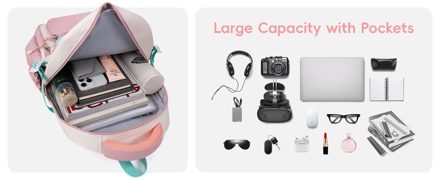 Шкільний рюкзак для дівчаток-підлітків 2025, для школи/гімназії, водонепроникний, для ноутбука 15.6