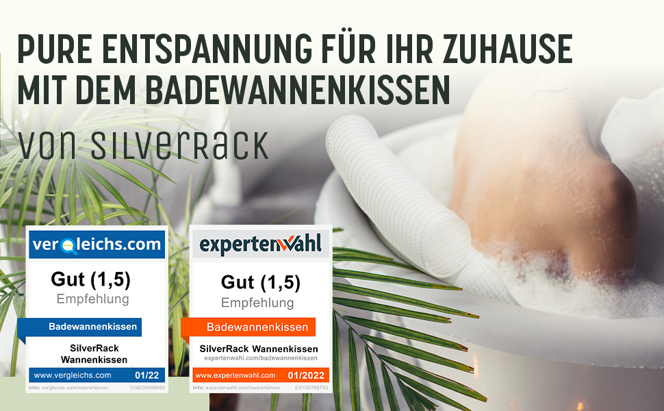 Подушка для ванни SilverRack MEDIUM-WEICH, біла, 4D, ергономічна, з присосками – аксесуар для ванни, ортопедична подушка для шиї