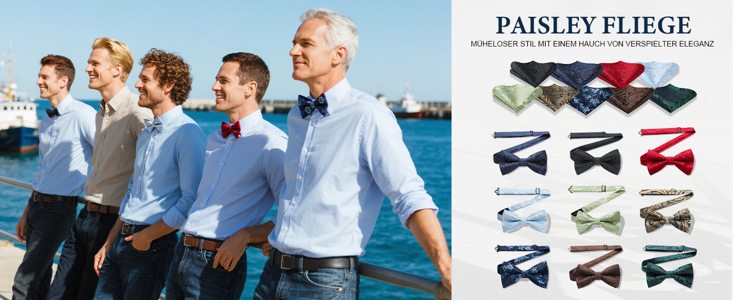 Метелик HISDERN для чоловіків з кишеньковим хустинкою, однотонний, регульований, для смокінгу, весілля, вечірки, колір бордовий