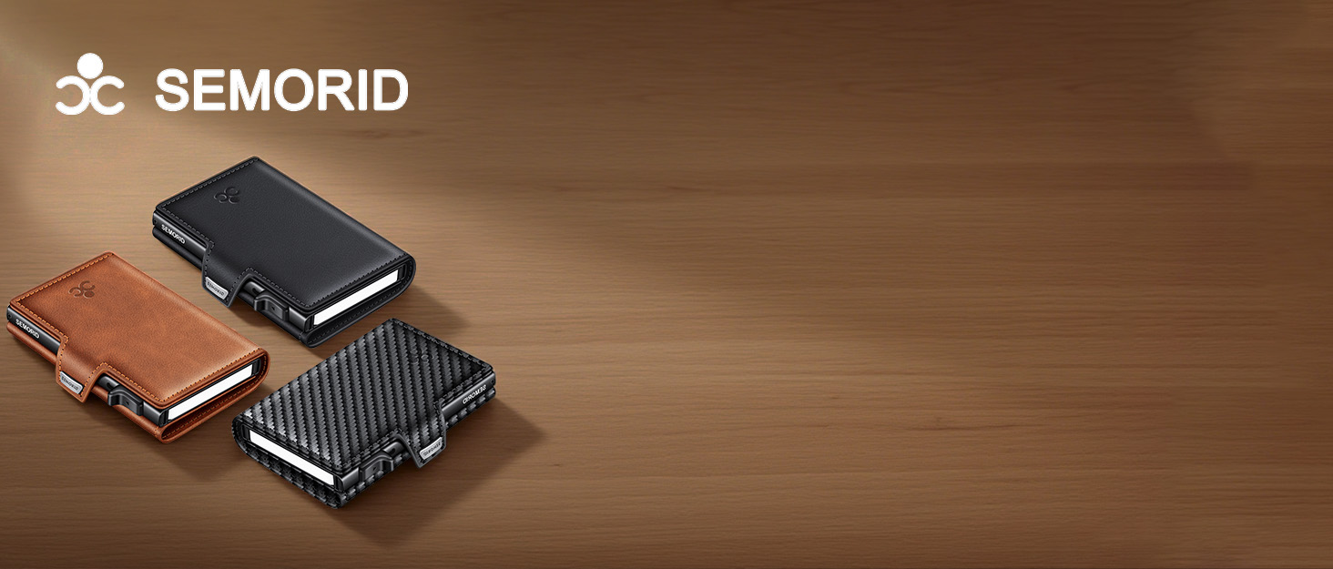 Чоловічий гаманець Portmonee з відділенням для монет, RFID захистом та Slim дизайном, для 9-11 карт, з кишеню для ID та купюр, чорний