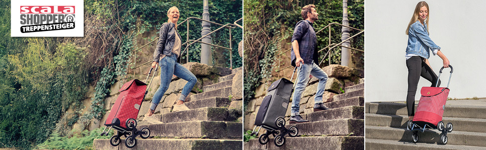 Тролей для покупок Andersen Scala Milla чорний - 54 л, сталевий каркас, 40 кг, сходинковий механізм