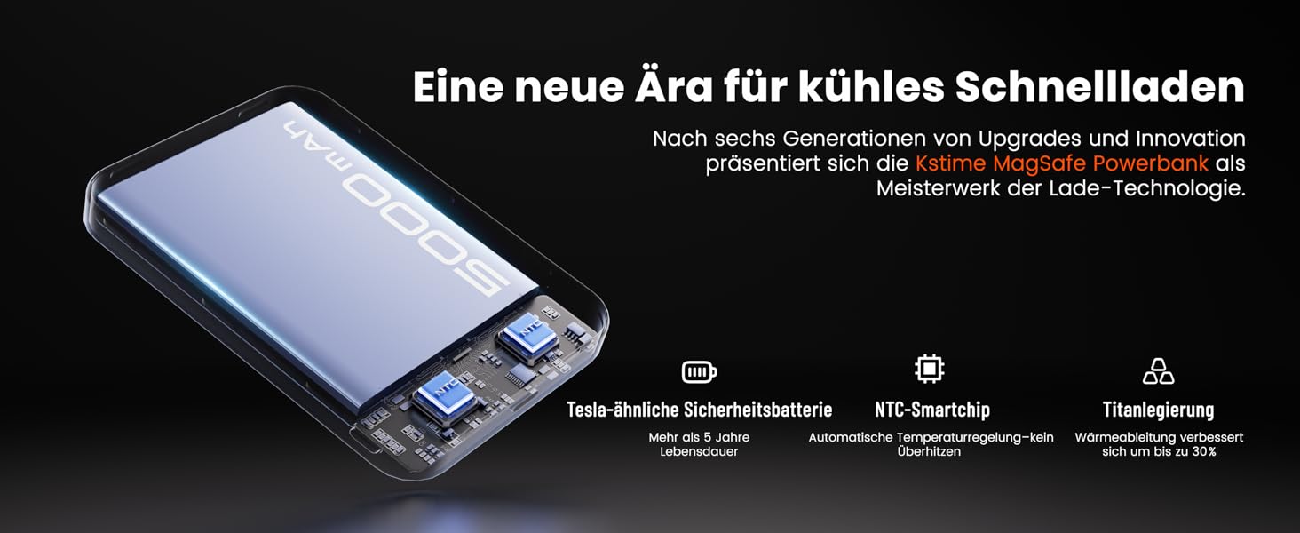 Power Bank Магнітний 10000 mAh PD20W: Бездротовий зарядний пристрій з USB-C для iPhone 17/16/15/14/13 та Apple Watch (Помаранчевий)