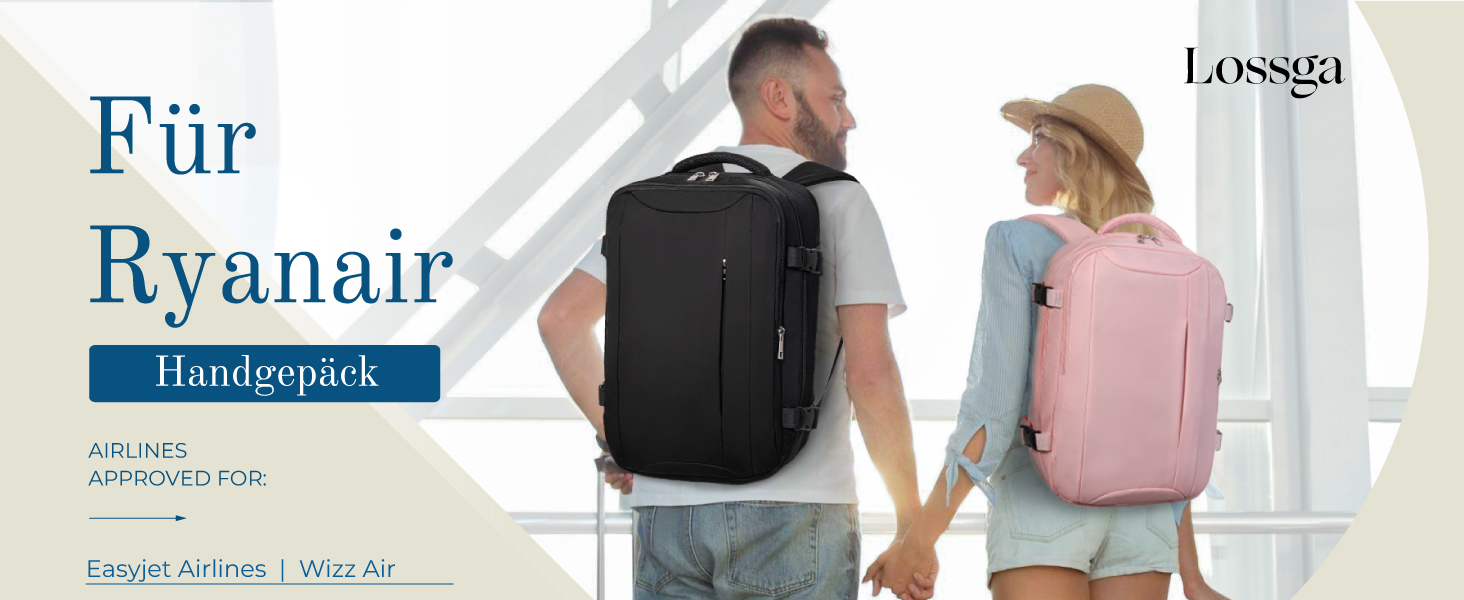Рюкзак для ручної поклажі Ryanair 40x20x25 см – дорожній рюкзак для літака, ручна поклажа, сумка для подорожей, carry-on багаж