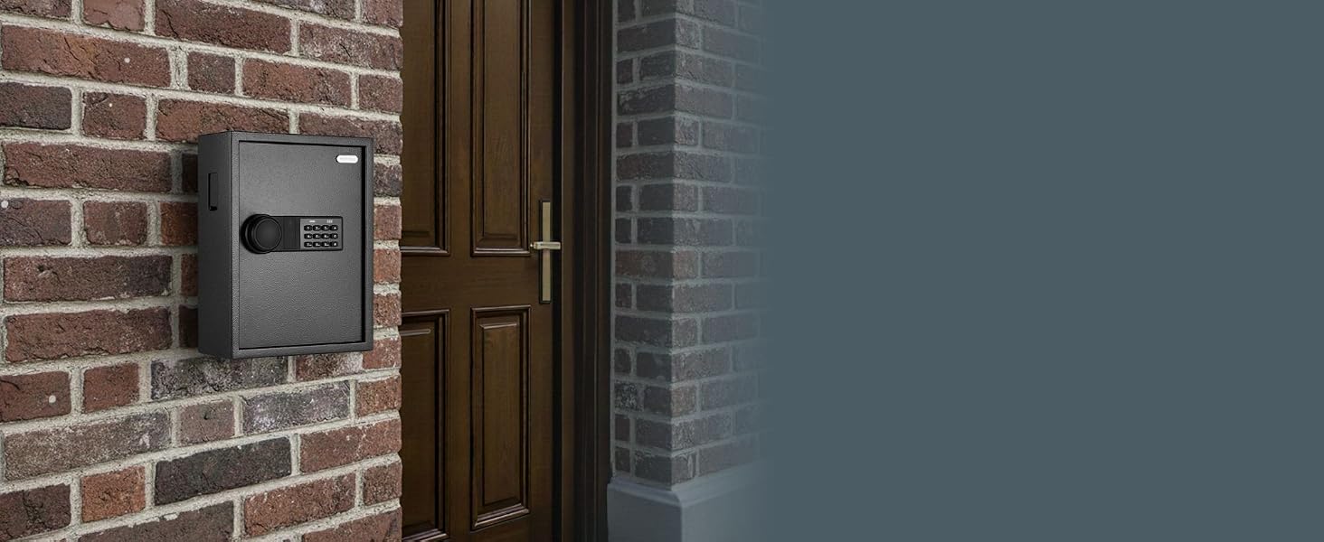 Сейф-скриня для ключів VonHaus на 71 ключ з кодовим електронним замком, настінний ключ-бокс зі світловою індикацією та 2 аварійними ключами