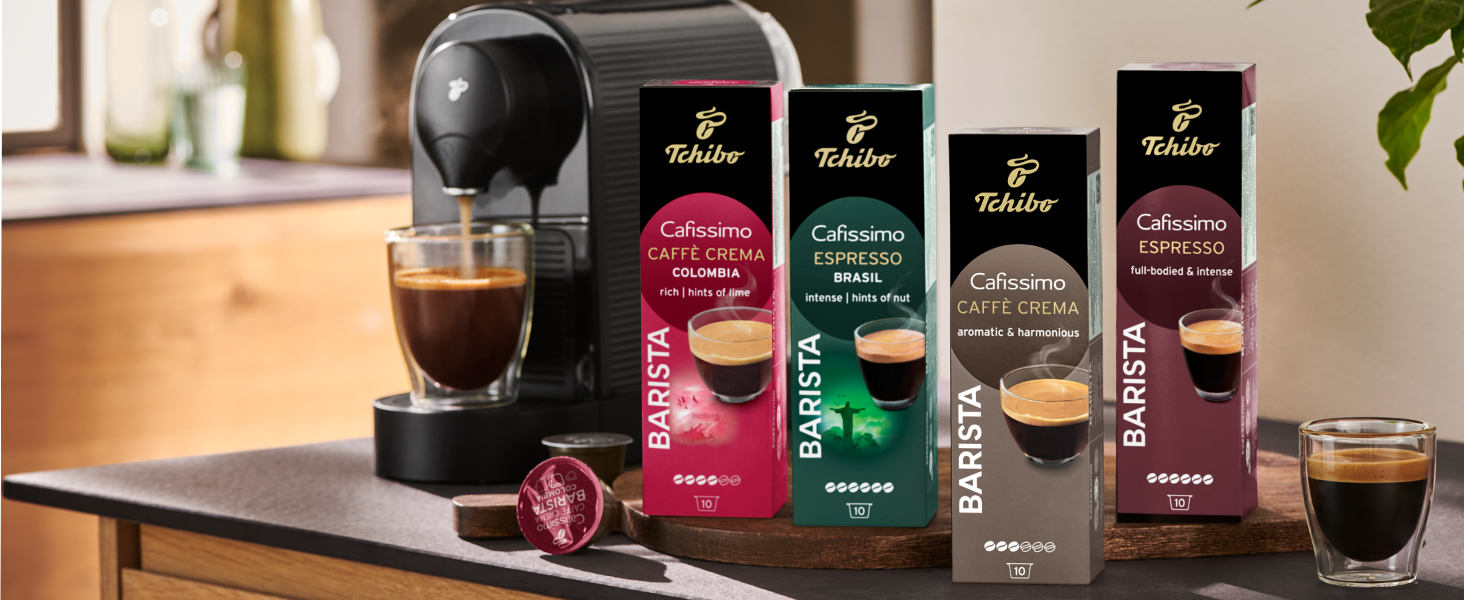Капсули для кави Tchibo Cafissimo Caffè Crema Barista, 80 шт (8x10), стійкий розвиток та справедлива торгівля