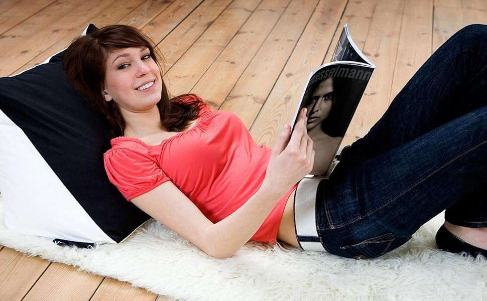 Крісло-мішок для читання Bookworm Lesekissen: ергономічна подушка-підголовник з мікроперлинками для комфортного читання та відпочинку