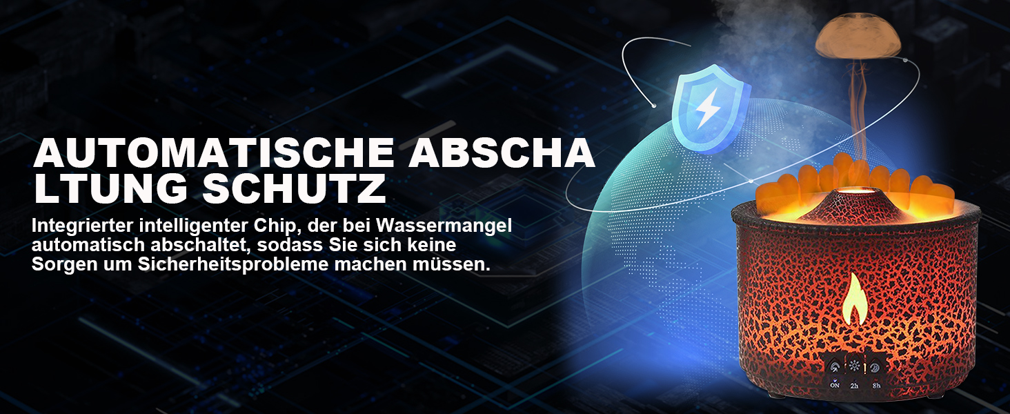 Аромадифузор Vulkan з підсвічуванням: зволожувач повітря, 300 мл, 2 режими, керування від пульта, холодний пар, для дому, фітнесу, білий