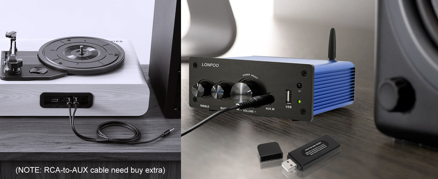 Акустичний кабель LONPOO з чистої міді 14 AWG (2 м, пара) з позолоченими банановими роз'ємами для Hi-Fi колонок, синій/чорний