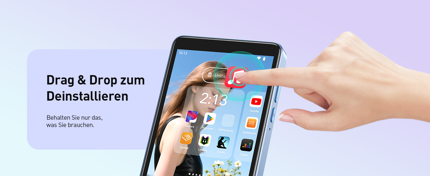 MP3 плеєр AGPTEK 96GB Bluetooth Wi-Fi Android 14, 4